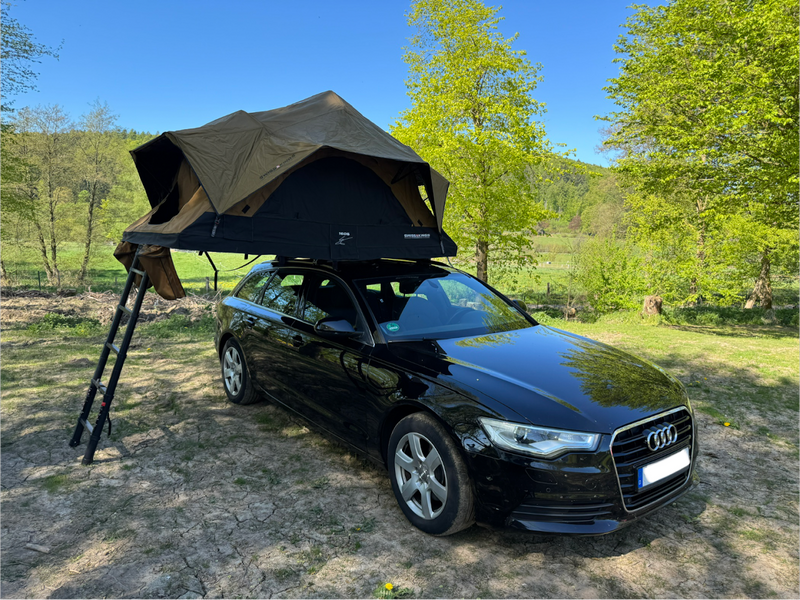 Audi A6 Dachzelt – Touring-Klasse auf dem Dach.